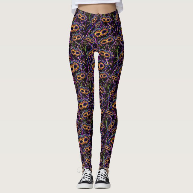 Mardi Gras Pattern Leggings (Front)