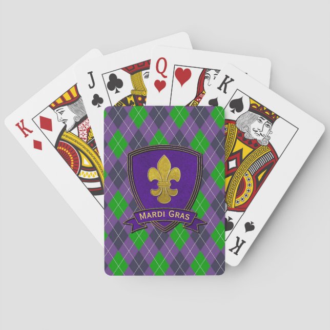 Mardi Gras Pattern mardi-gras Playing Cards (Back)
