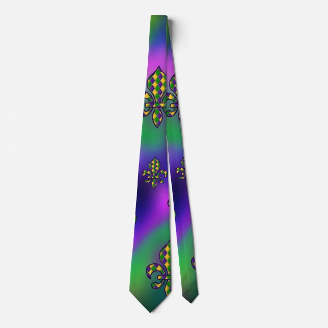 Mardi Gras Pattern Tie (Front)