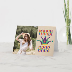 Mardi Gras Personalised Photo Card