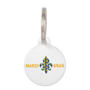 Mardi Gras Pet Tag