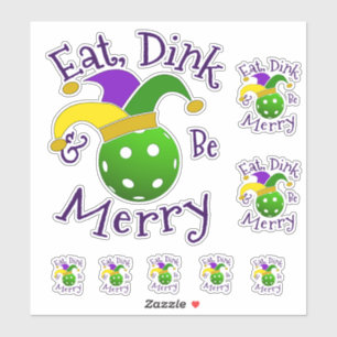 Mardi Gras Pickleball Eat Dink Be Merry