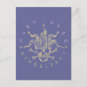 Mardi Gras Pirate Jester Postcard