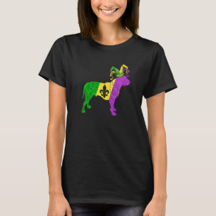 Mardi Gras Pitbull Dog Mardi Gras Hat Beads T-Shirt