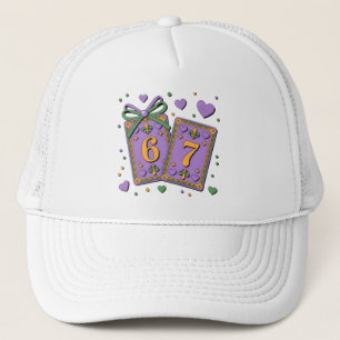 Mardi Gras Playing Cards Six Seven Deck Trucker Hat