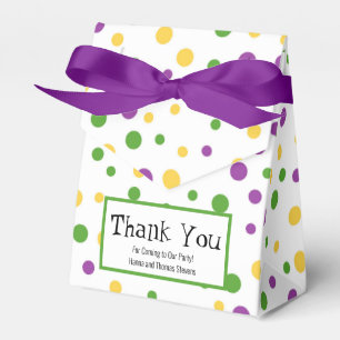Mardi Gras Polka Dot Birthday Favour Box