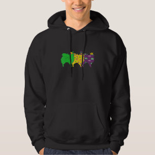Mardi Gras Pomeranian Beads Festival Jester Hat Hoodie