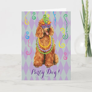 Mardi Gras Poodle Card
