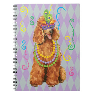 Mardi Gras Poodle Notebook