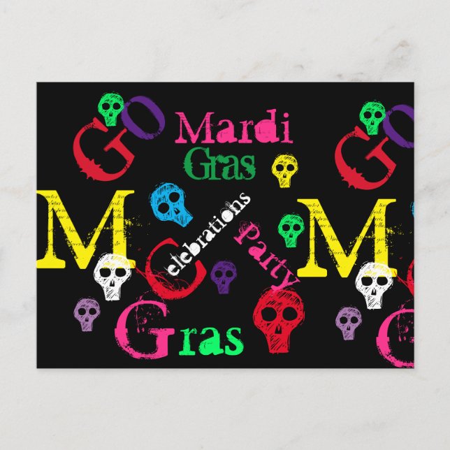 MARDI GRAS POSTCARD (Front)