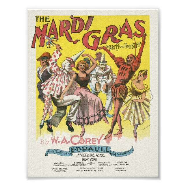 Mardi Gras Poster Photo Print (Front)