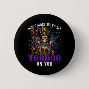 Mardi Gras Priest Top Hat New Orleans Witch Doctor 6 Cm Round Badge
