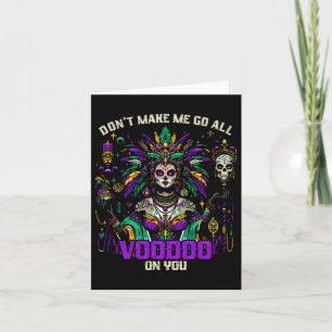 Mardi Gras Priestess Women New Orleans Witch Docto Card