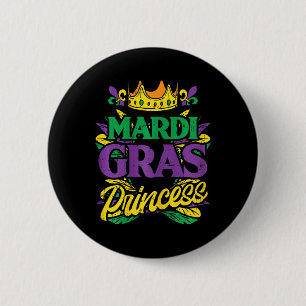 Mardi Gras Princess Funny Mardi Gras Carnival Wome 6 Cm Round Badge