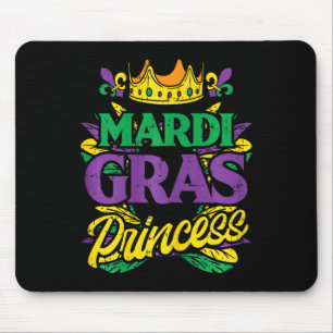 Mardi Gras Princess Funny Mardi Gras Carnival Wome Mouse Mat