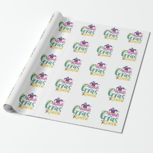 Mardi Gras Princess Funny Mardi Gras Carnival Wrapping Paper
