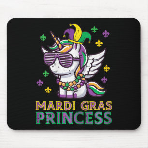 Mardi Gras Princess Unicorn Fat Tuesday Girls Kids Mouse Mat
