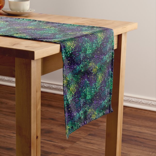 Mardi Gras Print Medium Table Runner (In Situ)