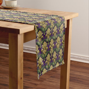 Mardi Gras Print Short Table Runner
