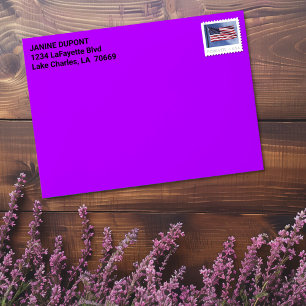 Mardi Gras Purple Custom Address Envelope