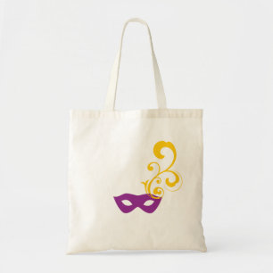 Mardi Gras Purple & Gold Mask Tote Bag