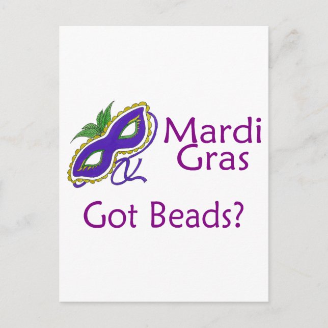 Mardi Gras Purple Postcard (Front)