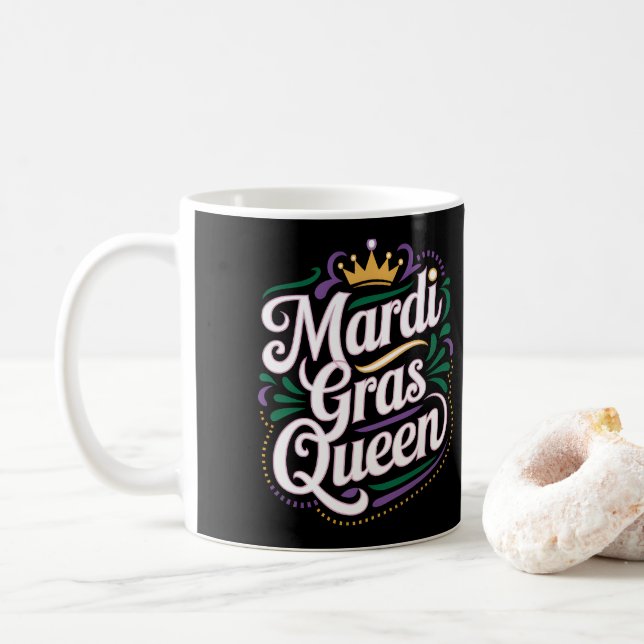 Mardi Gras Queen Coffee Mug (With Donut)