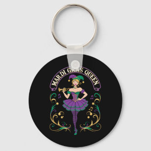 Mardi Gras Queen Fun Carnival Mardi Gras For Women Key Ring