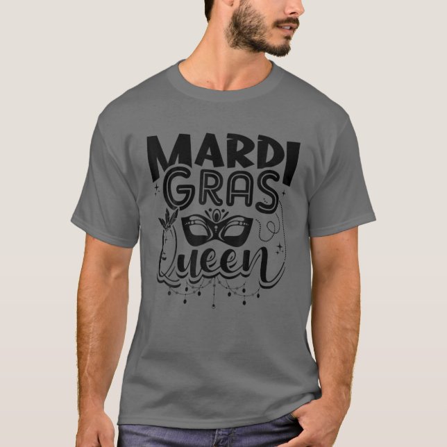 Mardi Gras Queen Funny T-Shirt (Front)
