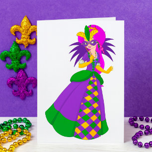 Mardi Gras Queen Invitations