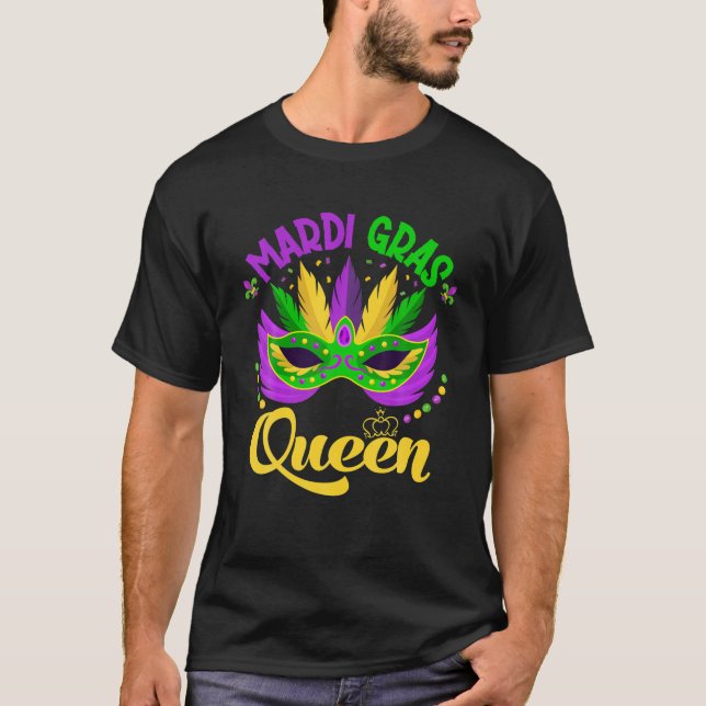 Mardi Gras Queen Mardi Gras Mum Fat Bead Tuesday T-Shirt (Front)