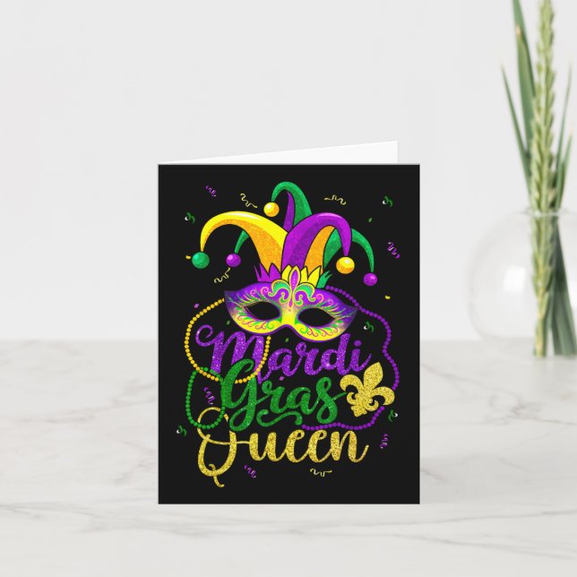 Mardi Gras Queen Parade Costume Party Women Gift M Card (Front)