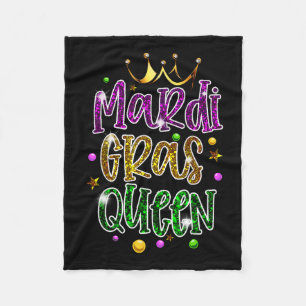 Mardi Gras Queen Parade Costume Party Women Gift M Fleece Blanket