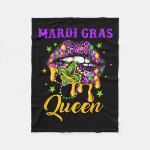 Mardi Gras Queen Parade Costume Party Women Gift M Fleece Blanket