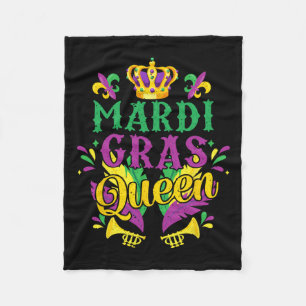 Mardi Gras Queen Parade Costume Party Women Girl M Fleece Blanket