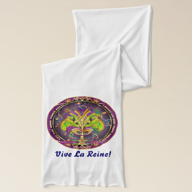 Mardi Gras Queen Voodoo & Priestess Light Scarf (Left)