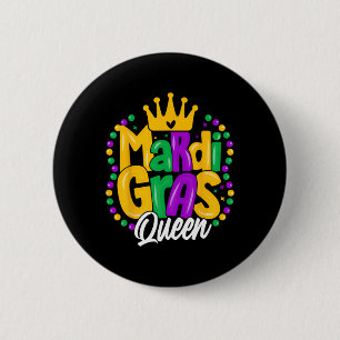 Mardi Gras Queen Womens Mardi Gras  6 Cm Round Badge