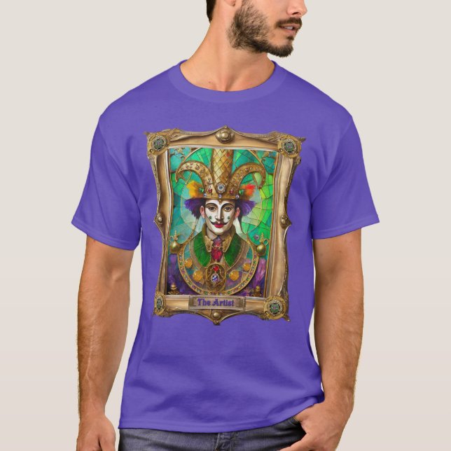 Mardi Gras Realm Portraits - The Artist Dali T-Shirt (Front)