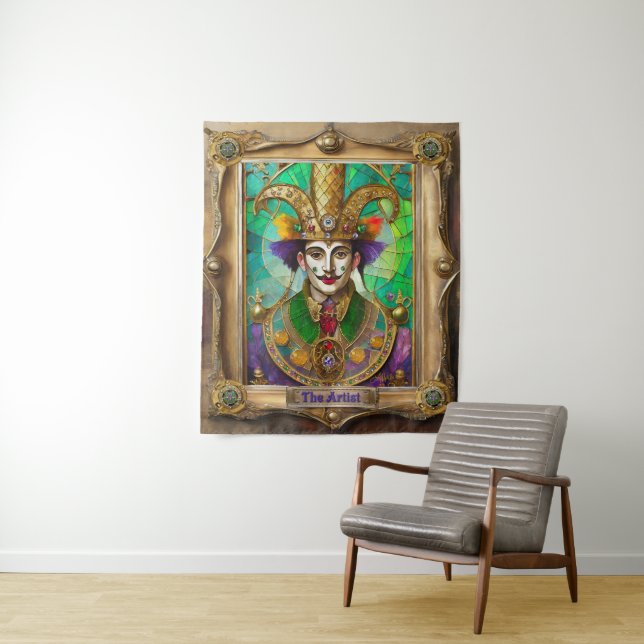 Mardi Gras Realm Portraits - The Artist Dali Tapestry (In Situ)