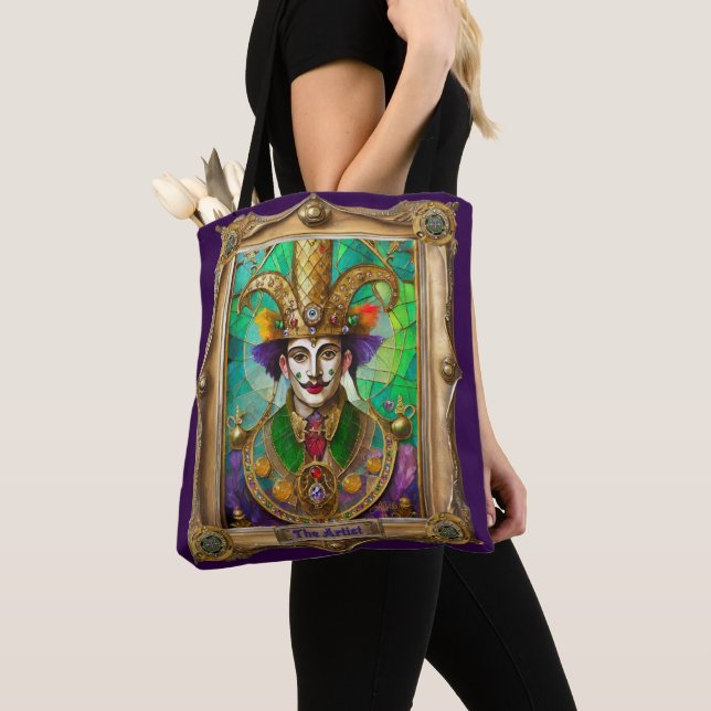 Mardi Gras Realm Portraits - The Artist Dali Tote Bag (Close Up)