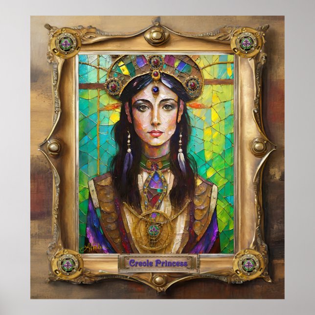 Mardi Gras Realm Portraits - The Creole Princess Poster (Front)