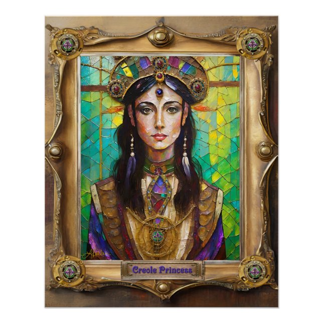 Mardi Gras Realm Portraits - The Creole Princess Poster (Front)