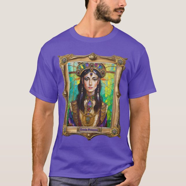 Mardi Gras Realm Portraits - The Creole Princess T-Shirt (Front)