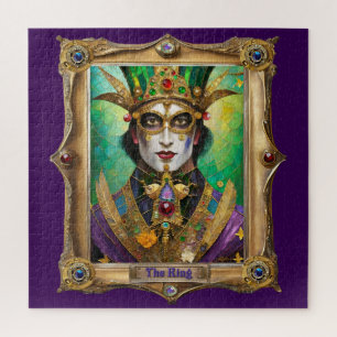 Mardi Gras Realm Portraits - The King Jigsaw Puzzle