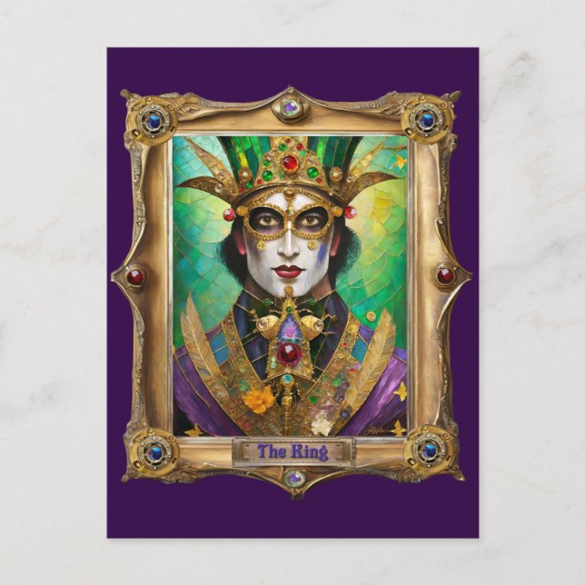 Mardi Gras Realm Portraits - The King Postcard (Front)