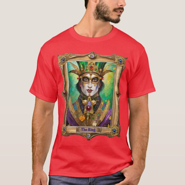 Mardi Gras Realm Portraits - The King T-Shirt (Front)