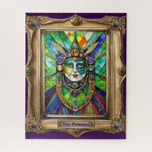 Mardi Gras Realm Portraits - The Priestess Jigsaw Puzzle