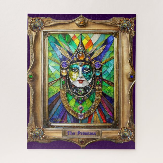 Mardi Gras Realm Portraits - The Priestess Jigsaw Puzzle (Vertical)