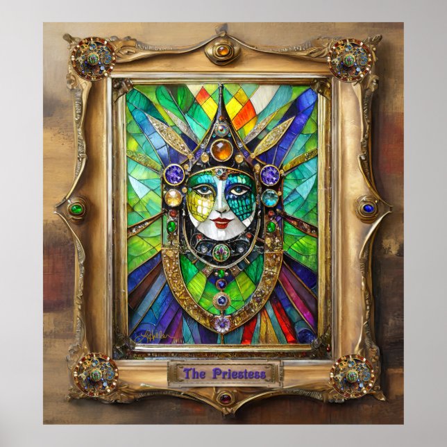 Mardi Gras Realm Portraits - The Priestess Poster (Front)