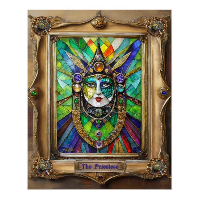 Mardi Gras Realm Portraits - The Priestess Poster (Front)